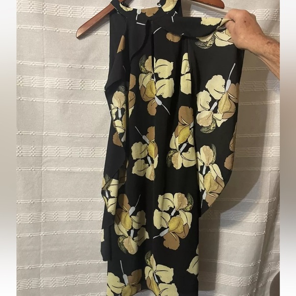 Parisian Collection Black & Yellow Floral Strapless Dress Women Sz 10 35.00 - Picture 2 of 3